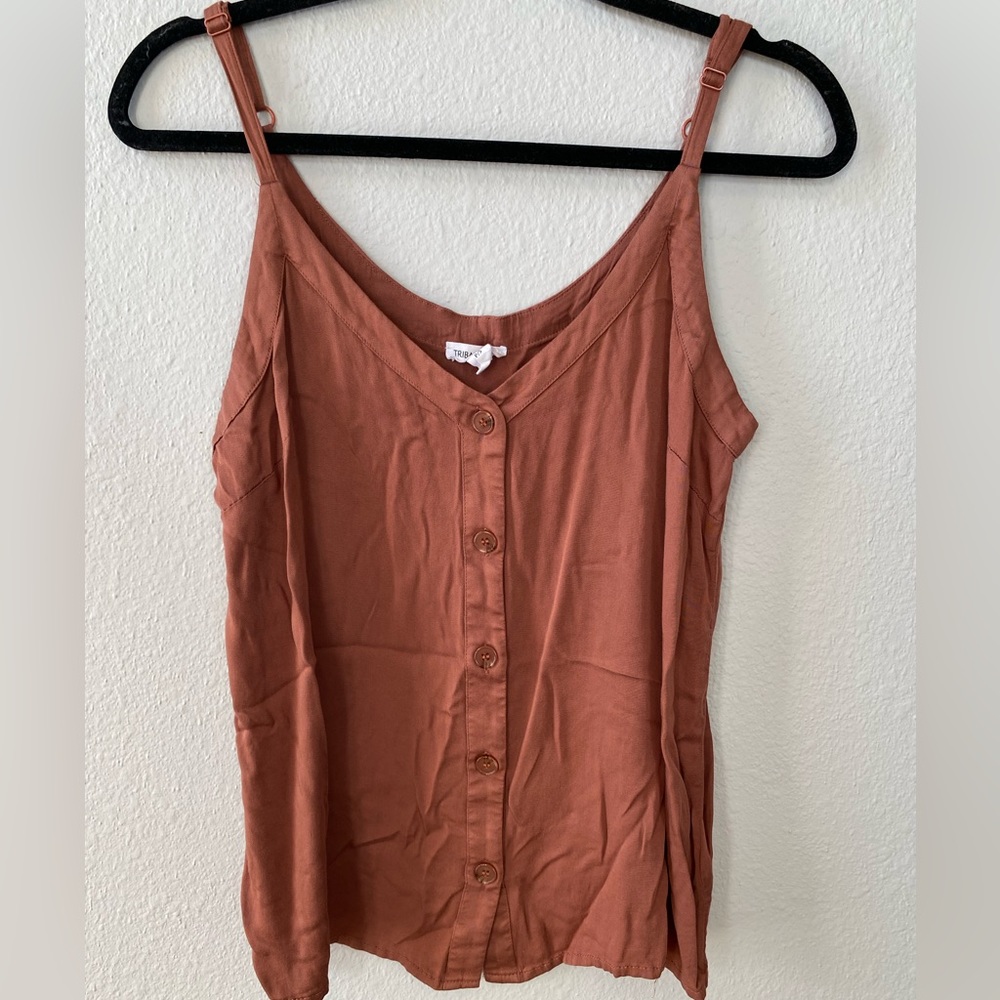 TRIBAL RUST BUTTON TANK SIZE SMALL
